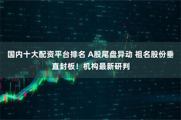 国内十大配资平台排名 A股尾盘异动 祖名股份垂直封板！机构最新研判